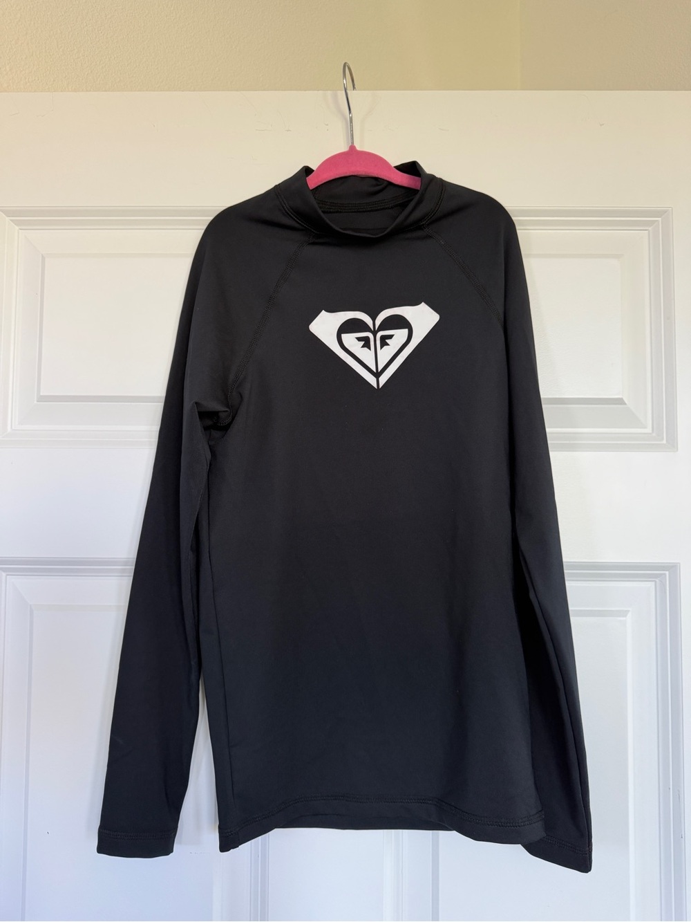 Roxy Girl’s Black Logo Rash Guard